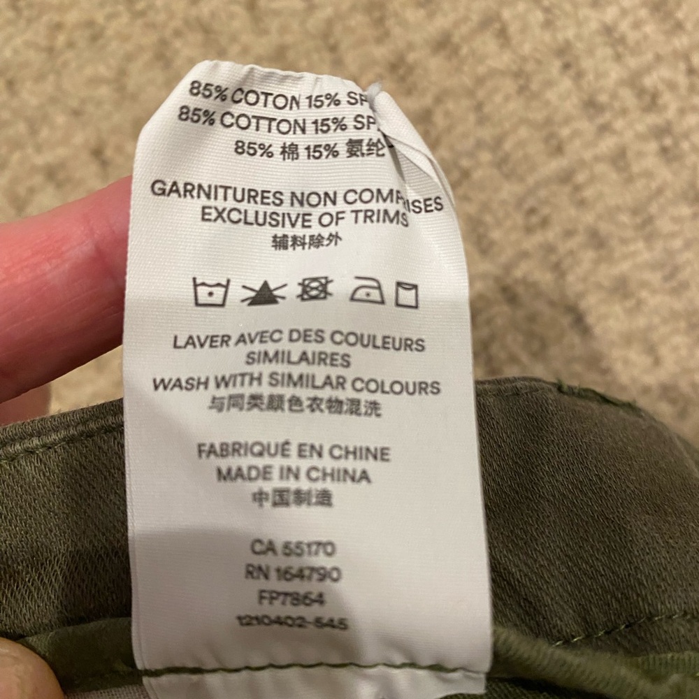 Men's Frank & Oak Tapered Olive Green Pants Size 34 W x 31L - Picture 5 of 5